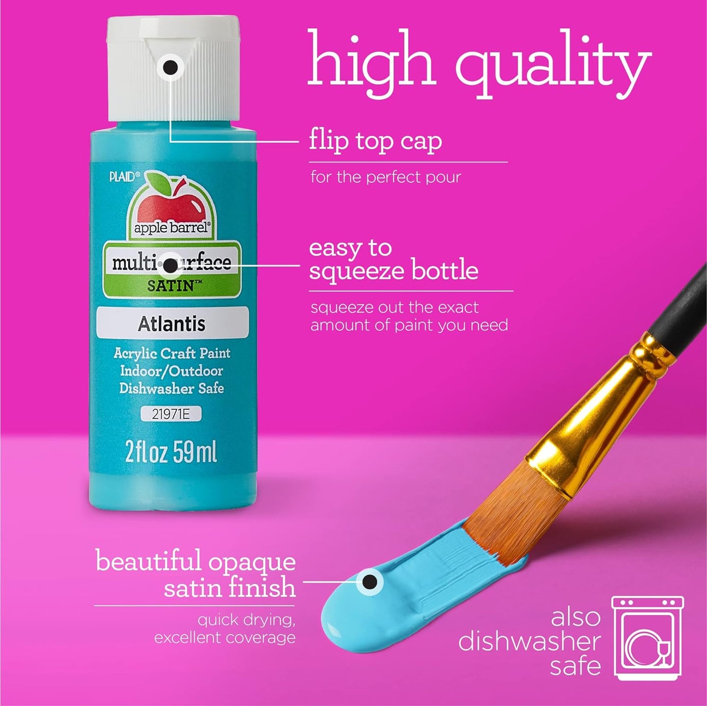 Apple Barrel Essentials Acrylic Paint Set, 12, 24 Fl Oz (Pack of 1)