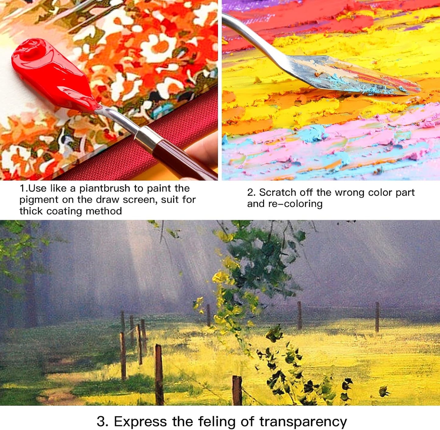 10PCS Palette Knife, Stainless Steel Painting Knife Set, Flexible Spatula Pallet Knife, Metal Artist Knives, Oil Painting Accessories Color Mixing Scraper for Oil, Canvas, Acrylic Painting By CUALORK