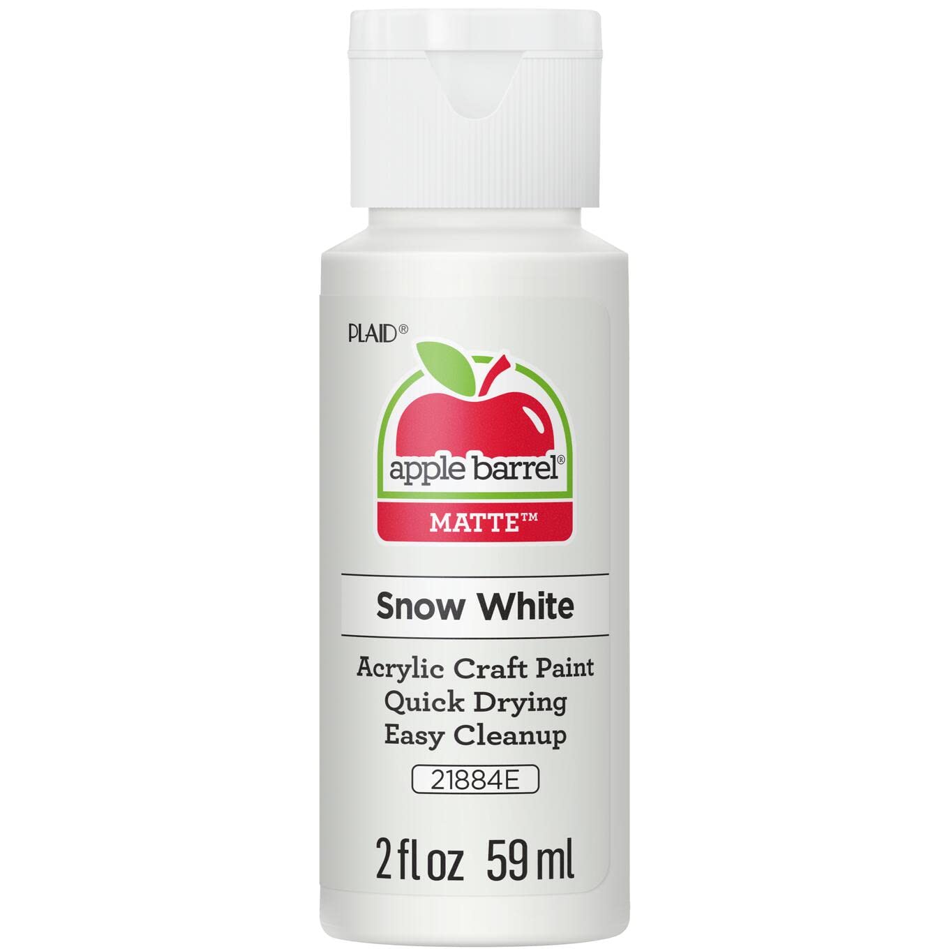 Apple Barrel Acrylic Paint in Assorted Colors (2 Ounce), 20503 White