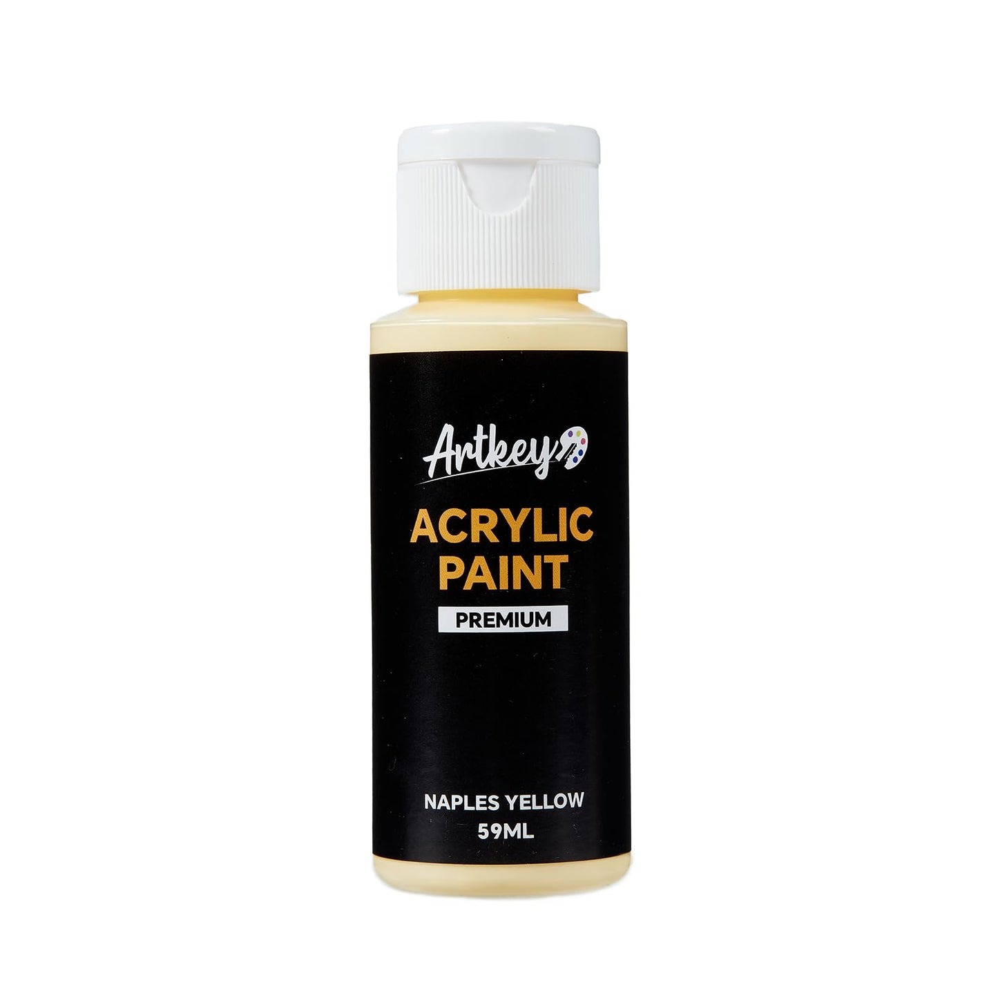 Artkey Acrylic Paint Set, 24 Colors 2 oz/59 ml Acrylic Paint Kit for Professional Artists & Beginners – Craft & Art Supplies for Canvas, Wood, Fabric, Rock, Leather, Ceramic, Glass, Easter Egg