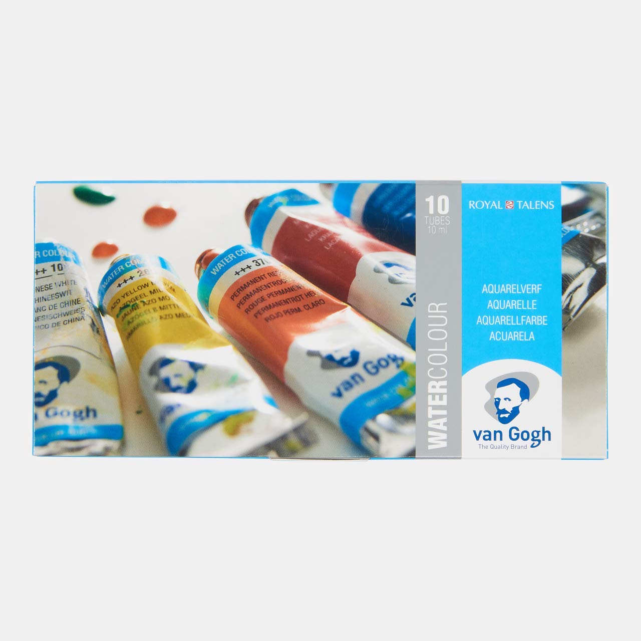 Van Gogh Watercolor Paint Set, Plastic Pocketbox, 12-Half Pan + 3-Half Pan Bonus General Selection