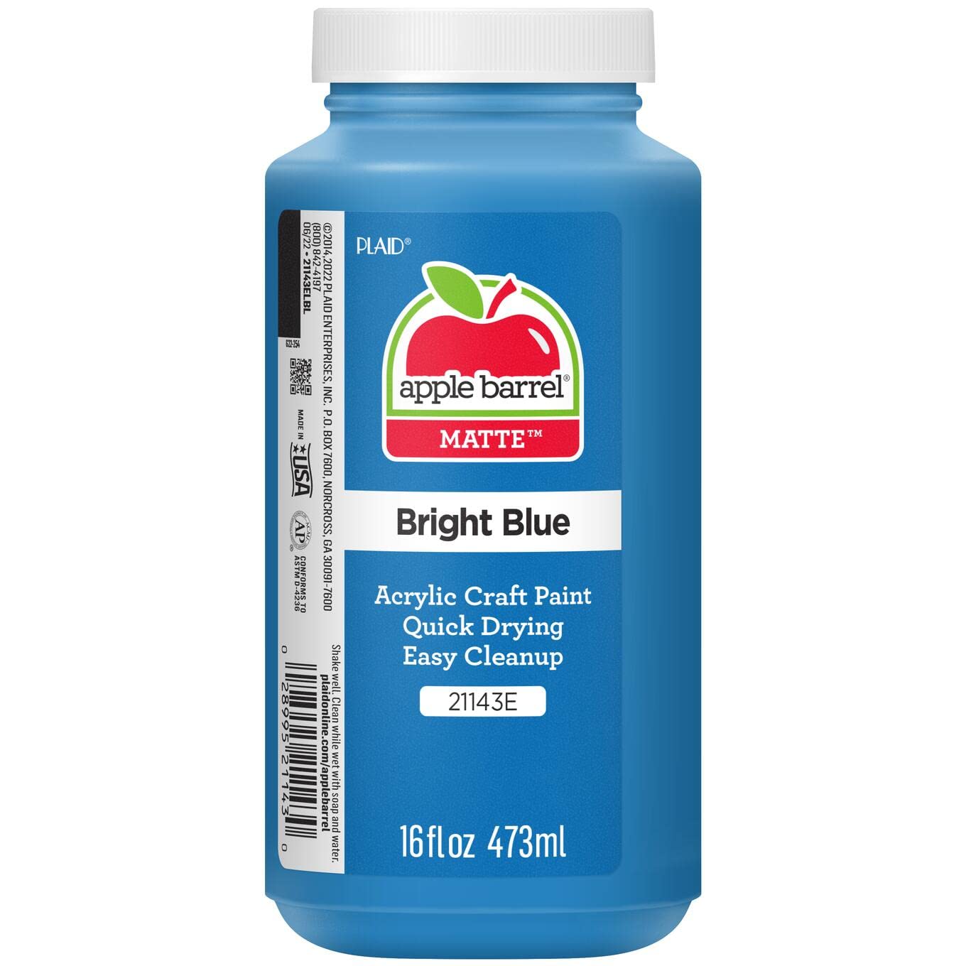 Apple Barrel Acrylic Paint in Assorted Colors (16 Ounce), 21142 Cobalt Blue