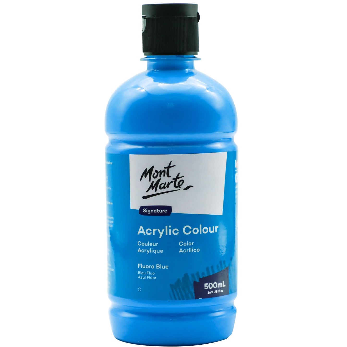 Mont Marte Signature Titanium White Acrylic Paint, 16.9oz (500ml), Semi-Matte Finish,Suitable for Canvas, Wood, Fabric, Leather, Cardboard, Paper, MDF and Crafts
