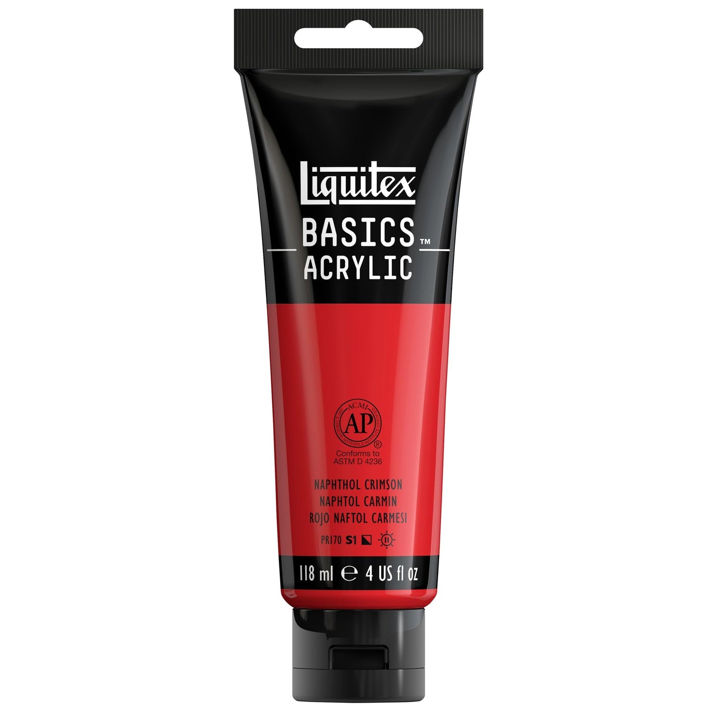 Liquitex BASICS Acrylic Paint, 250ml (8.5-oz) Tube, Cadmium Red Medium Hue