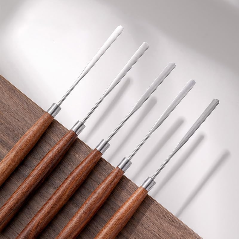 Palette Knife Painting Spatula for Oil, Acrylic Paint, Metal Painting Knife Mixing for Art, Palette Scraper for Creative Painting,Color Mixing, Smearing. 2Pc