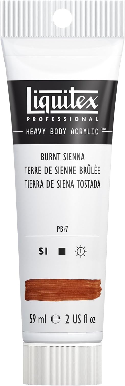Liquitex Professional Heavy Body Acrylic Paint, 2-oz (59ml) Tube, Burnt Sienna