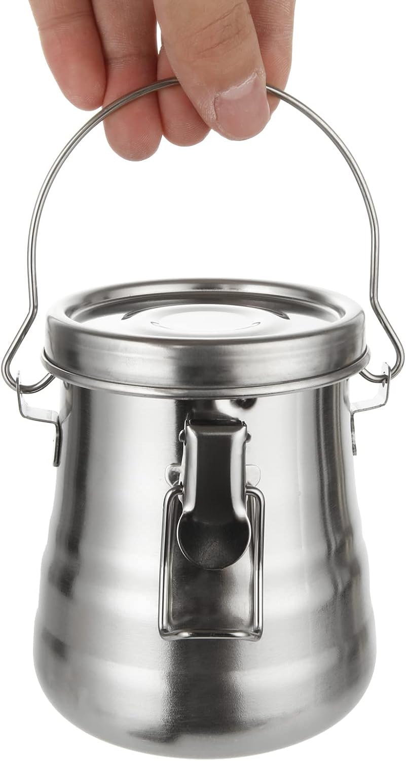 Oil Paint Brush Washer, Artist Brush Washer, Portable Stainless Steel Leak-Proof Paint Brush Washer with Lid and Filter Screen for Oil Painting, 3.9 Tall x 3.4 inch Diameter, Silver