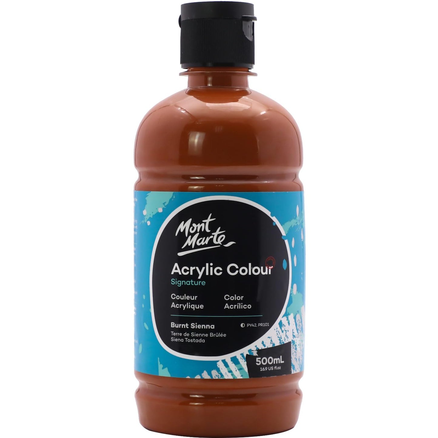 Mont Marte Signature Titanium White Acrylic Paint, 16.9oz (500ml), Semi-Matte Finish,Suitable for Canvas, Wood, Fabric, Leather, Cardboard, Paper, MDF and Crafts