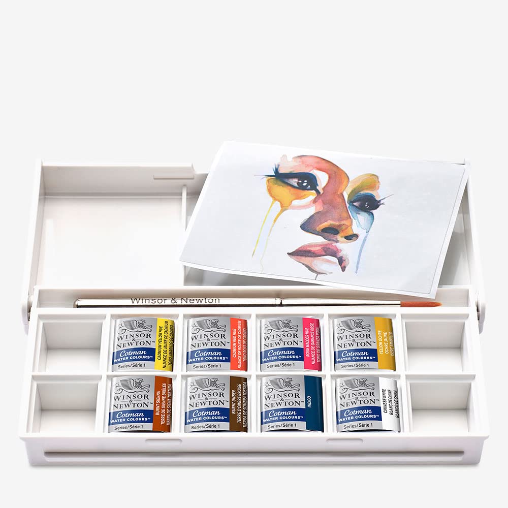 Winsor & Newton Cotman Watercolor Paint Set, 20 Colors, 5ml (0.17-oz) Tubes