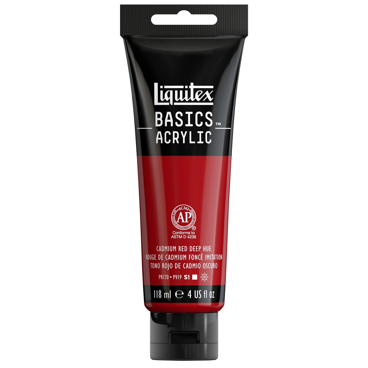 Liquitex BASICS Acrylic Paint, 250ml (8.5-oz) Tube, Cadmium Red Medium Hue