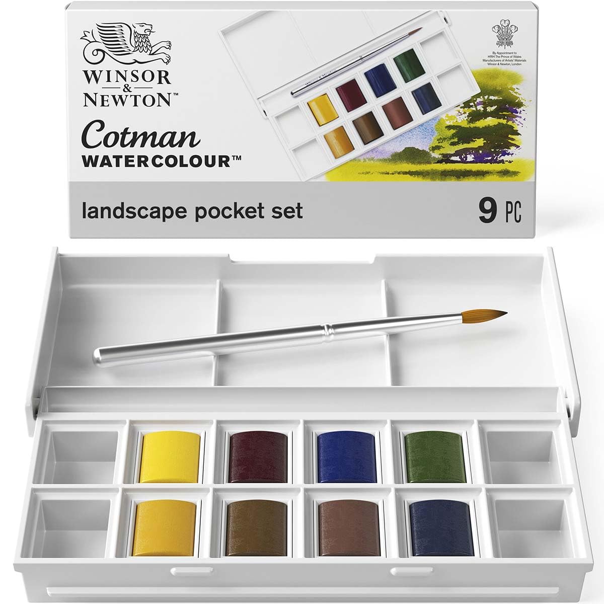 Winsor & Newton Cotman Watercolor Paint Set, 20 Colors, 5ml (0.17-oz) Tubes