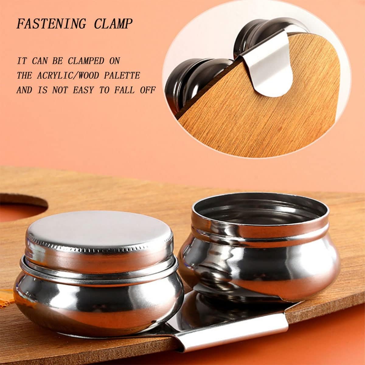 1 Set Stainless Steel Art Oil Pot with Lid Leak Proof Drum Shape Oil Pot for Artists, Students, Drawing Enthusiasts Painting | Leak-Proof Drum Shape Perfect for Artists, Students, and Painting Enthusiasts