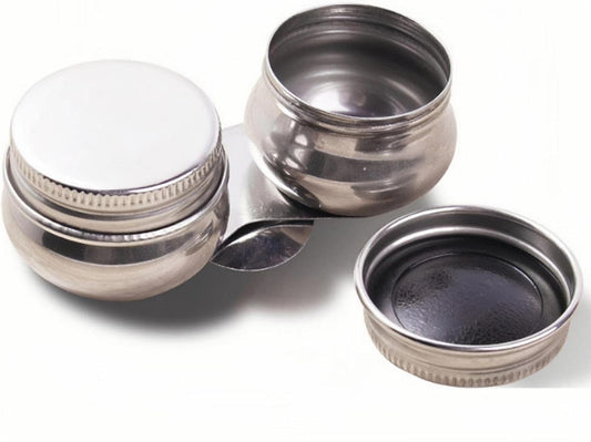 1 Set Stainless Steel Art Oil Pot with Lid Leak Proof Drum Shape Oil Pot for Artists, Students, Drawing Enthusiasts Painting | Leak-Proof Drum Shape Perfect for Artists, Students, and Painting Enthusiasts