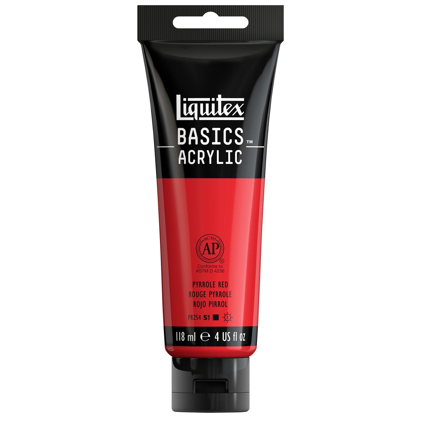 Liquitex BASICS Acrylic Paint, 250ml (8.5-oz) Tube, Cadmium Red Medium Hue