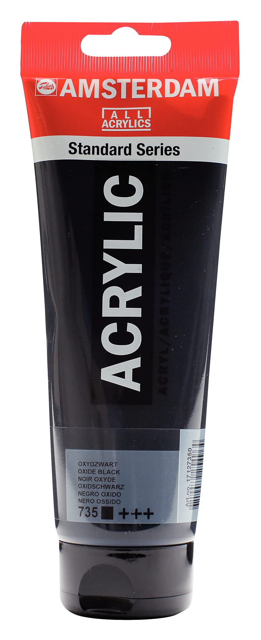Amsterdam Standard Series Acrylic Paint Tube, Oxide Black 735, 4 fl oz | Vibrant Color with Acrylic Resin Binder, High Lightfastness, Water-Based, Strong Coverage, Visible Brush Strokes