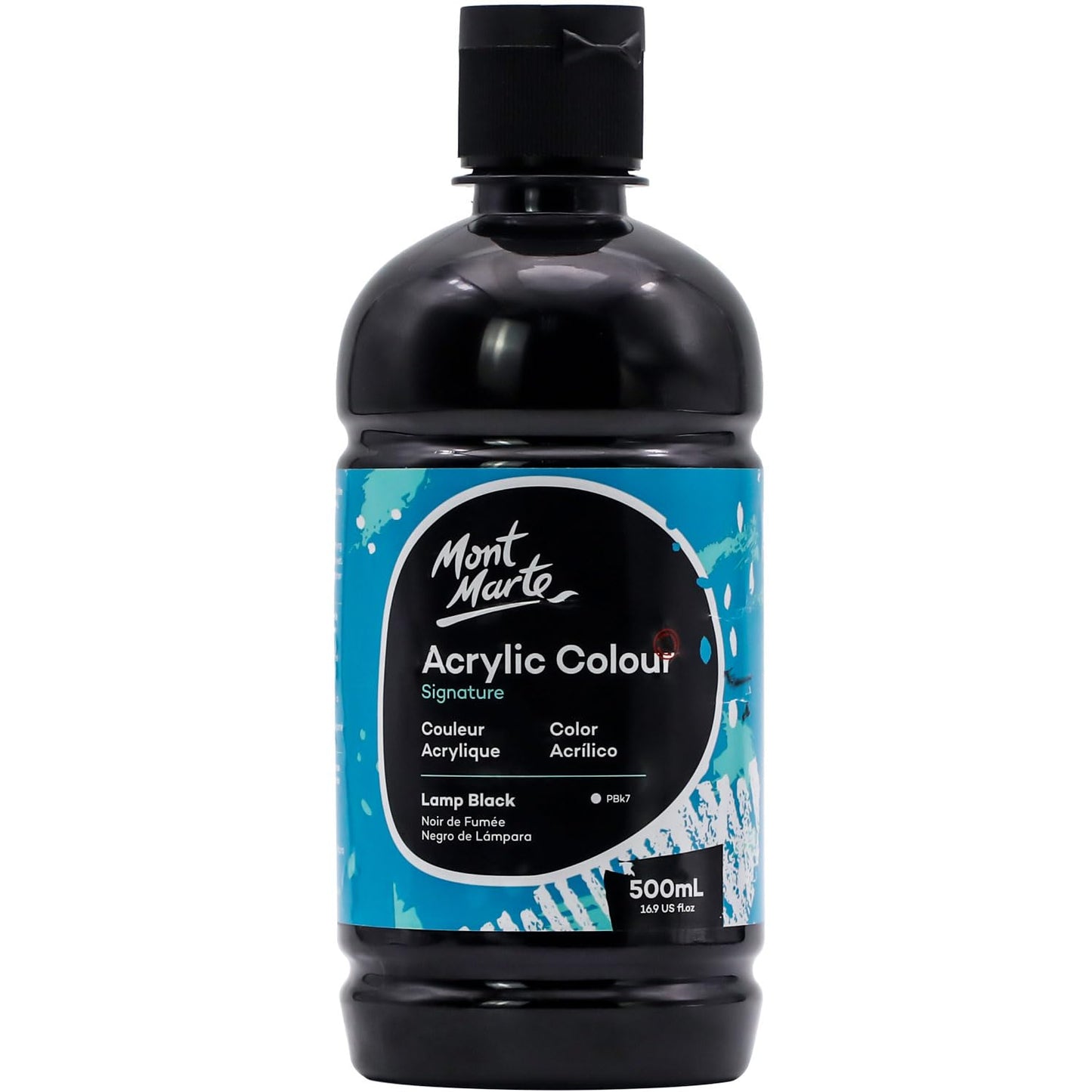 Mont Marte Signature Titanium White Acrylic Paint, 16.9oz (500ml), Semi-Matte Finish,Suitable for Canvas, Wood, Fabric, Leather, Cardboard, Paper, MDF and Crafts
