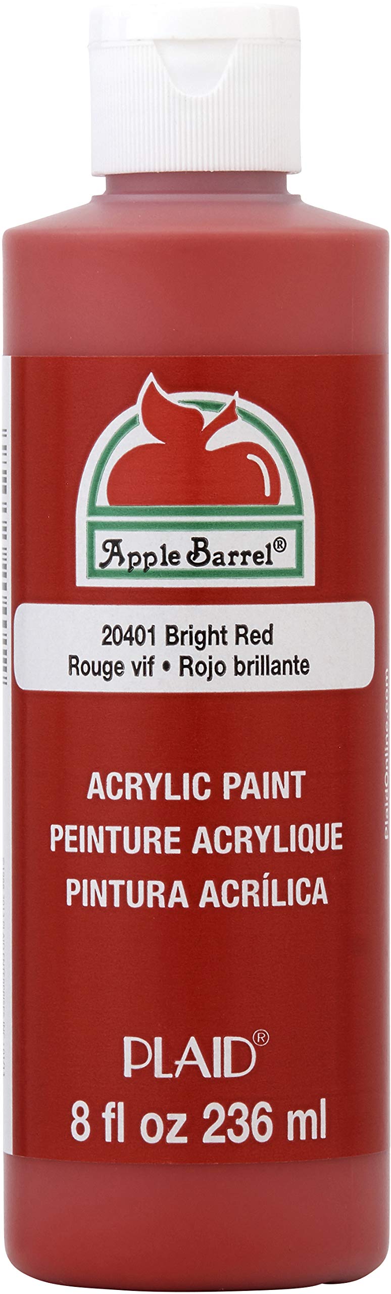 Apple Barrel Acrylic Paint in Assorted Colors (8 Ounce), J20401, Bright Red (1 count)