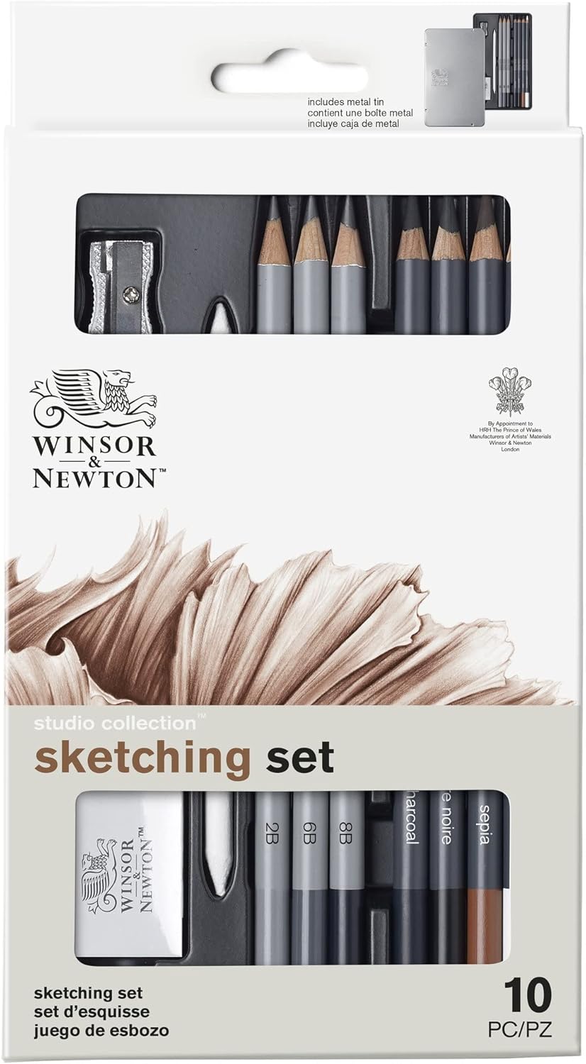 Winsor & Newton Studio Collection Artist Pencils, Sketching Pencils, Set of 10