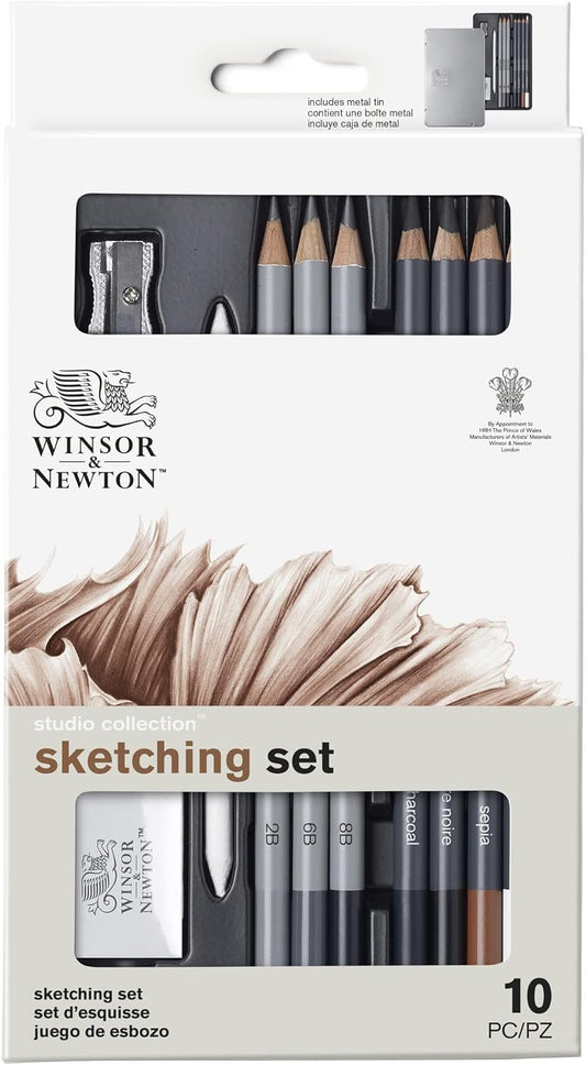 Winsor & Newton Studio Collection Artist Pencils, Sketching Pencils, Set of 10