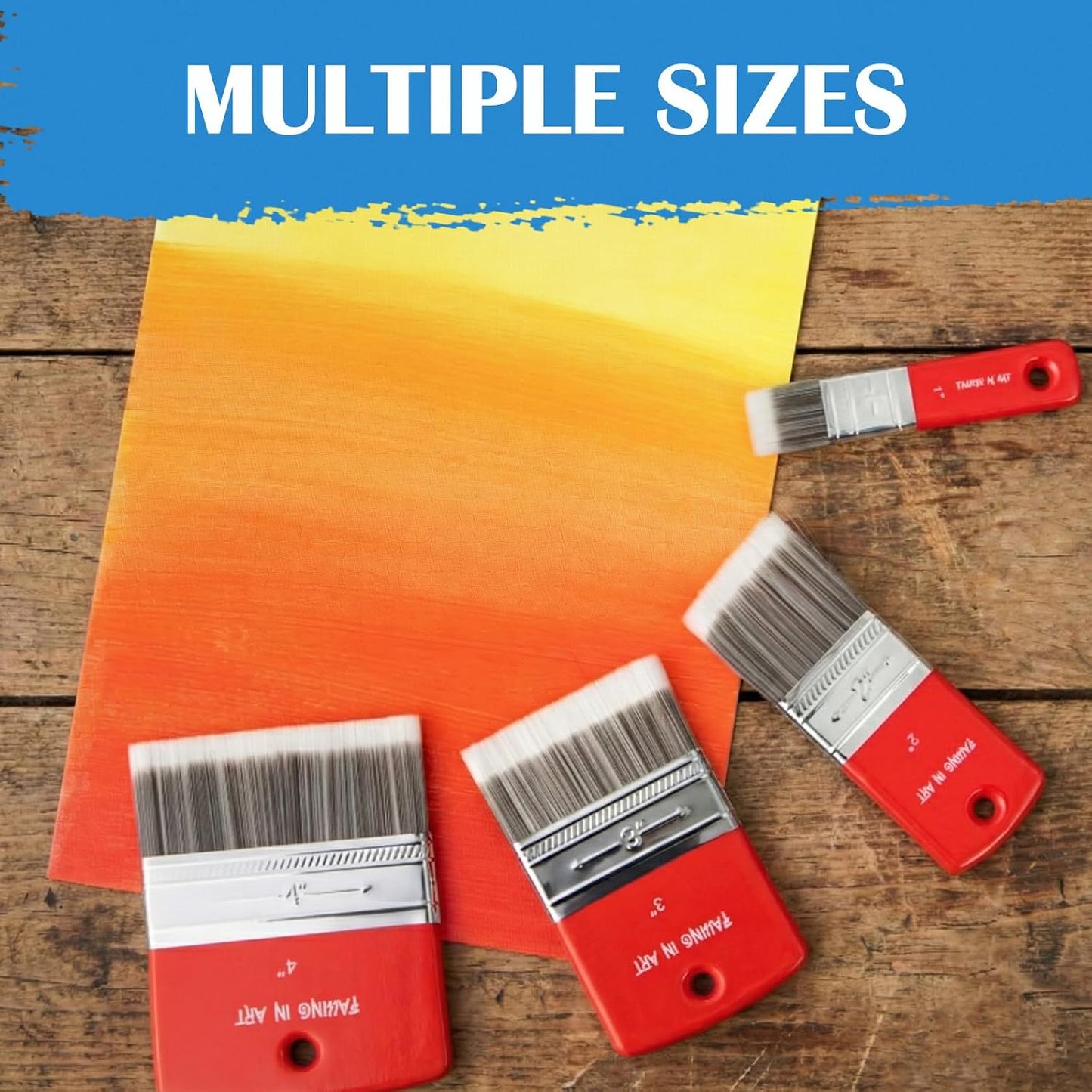 4 Inch Flat Paddle Paint Brush | Scale Brush, Blending Paint Brush, Wide Flat Paint Brushes for Oil and Acrylic Paints