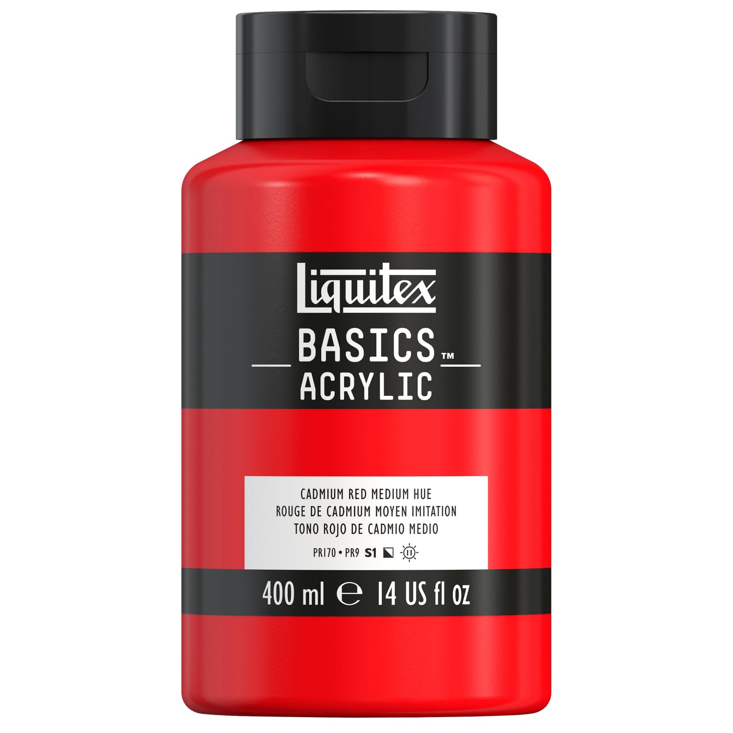 Liquitex BASICS Acrylic Paint, 250ml (8.5-oz) Tube, Cadmium Red Medium Hue