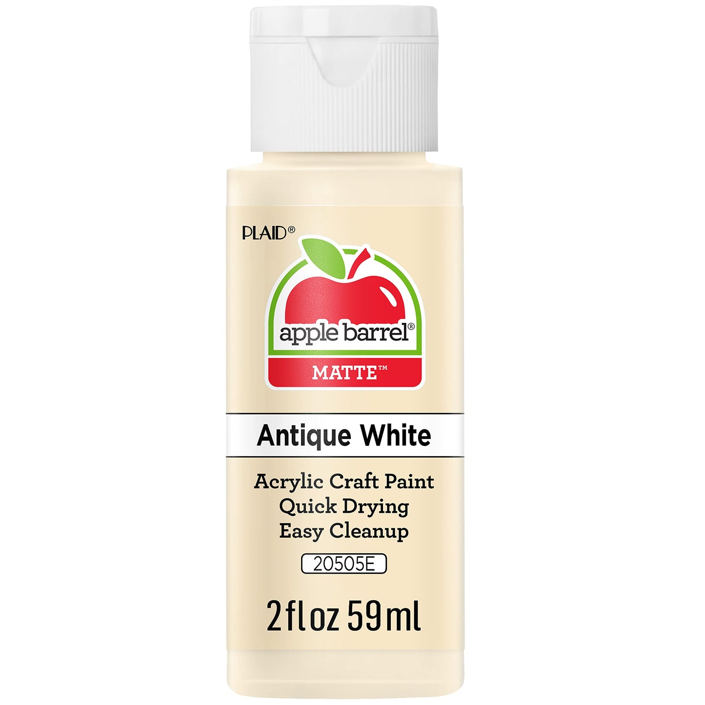 Apple Barrel Acrylic Paint in Assorted Colors (2 Ounce), 20503 White