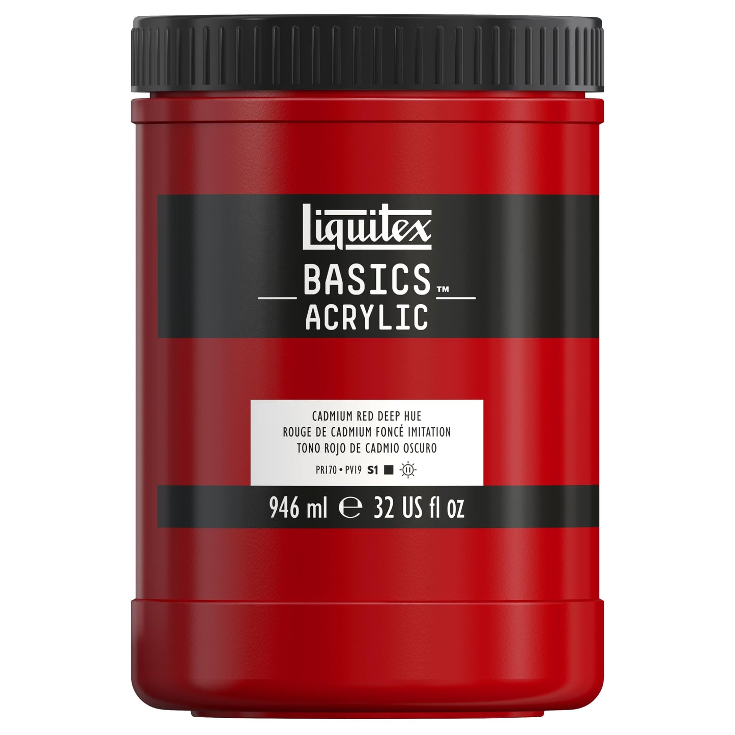 Liquitex BASICS Acrylic Paint, 250ml (8.5-oz) Tube, Cadmium Red Medium Hue