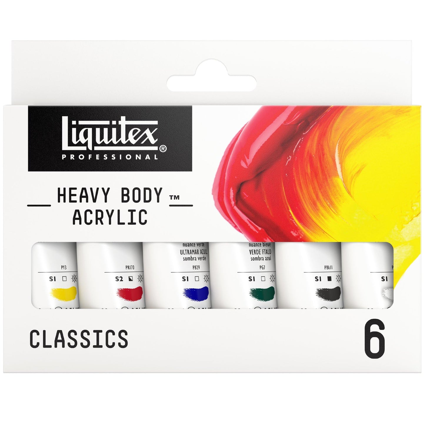 Liquitex Professional Heavy Body Acrylic Paint, Classic 12 x 59ml (2-oz) Set