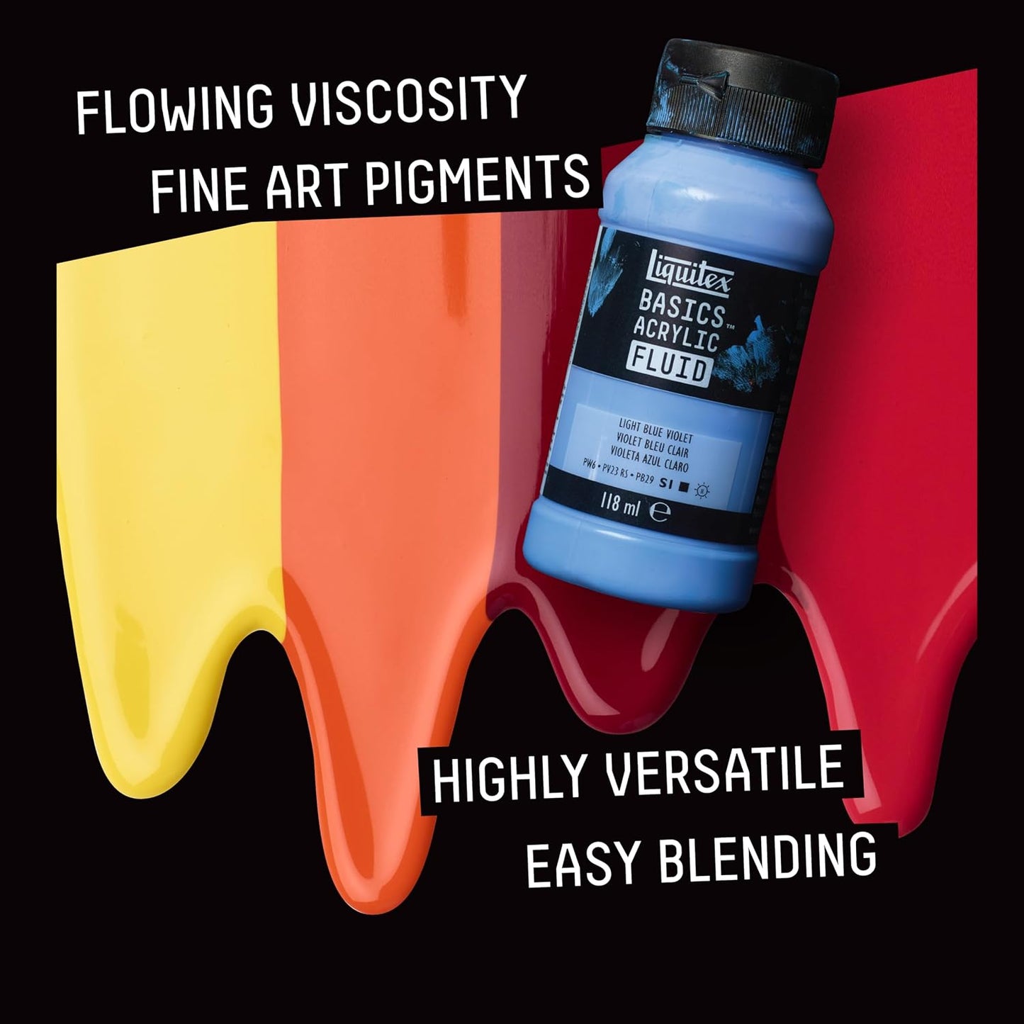 Liquitex BASICS Acrylic Fluid Paint, 118ml (4-oz) Bottle, Alizarin Crimson Permanent Hue
