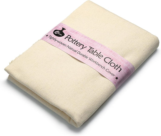 Pottery Tablecloth-Heavy Duty Linen Cotton Blend, 62x39 Inches, High Absorbency Textured Surface for Pottery Making, Oil Painting, Various Handmade Crafts (1PCS)