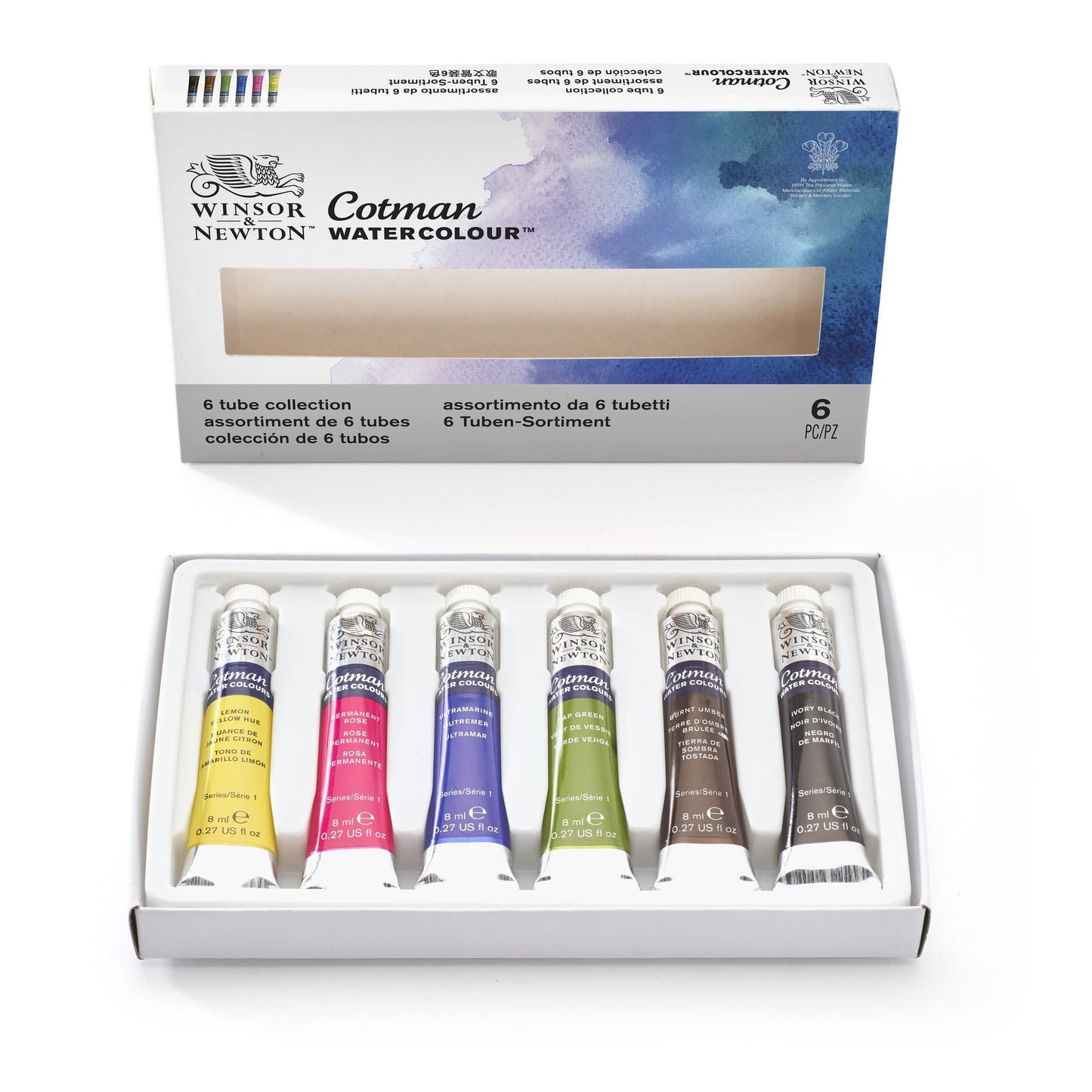 Winsor & Newton Cotman Watercolor Paint Set, Studio Set, 45 Half Pan w/ Brush