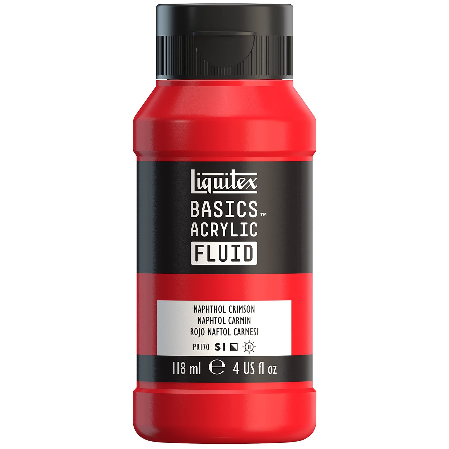 Liquitex BASICS Acrylic Fluid Paint, 118ml (4-oz) Bottle, Alizarin Crimson Permanent Hue