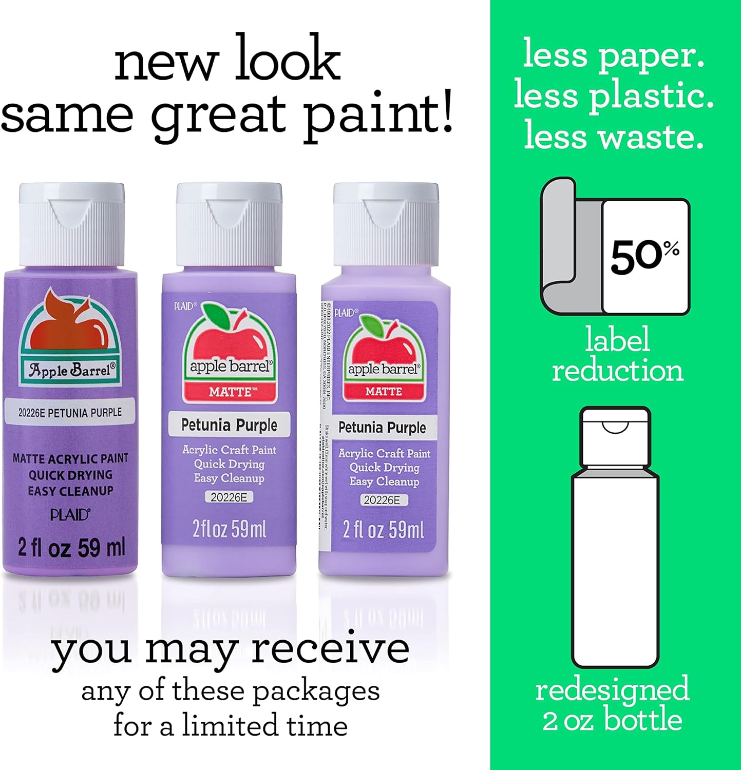 Apple Barrel Acrylic Paint in Assorted Colors (2 Ounce), 20503 White