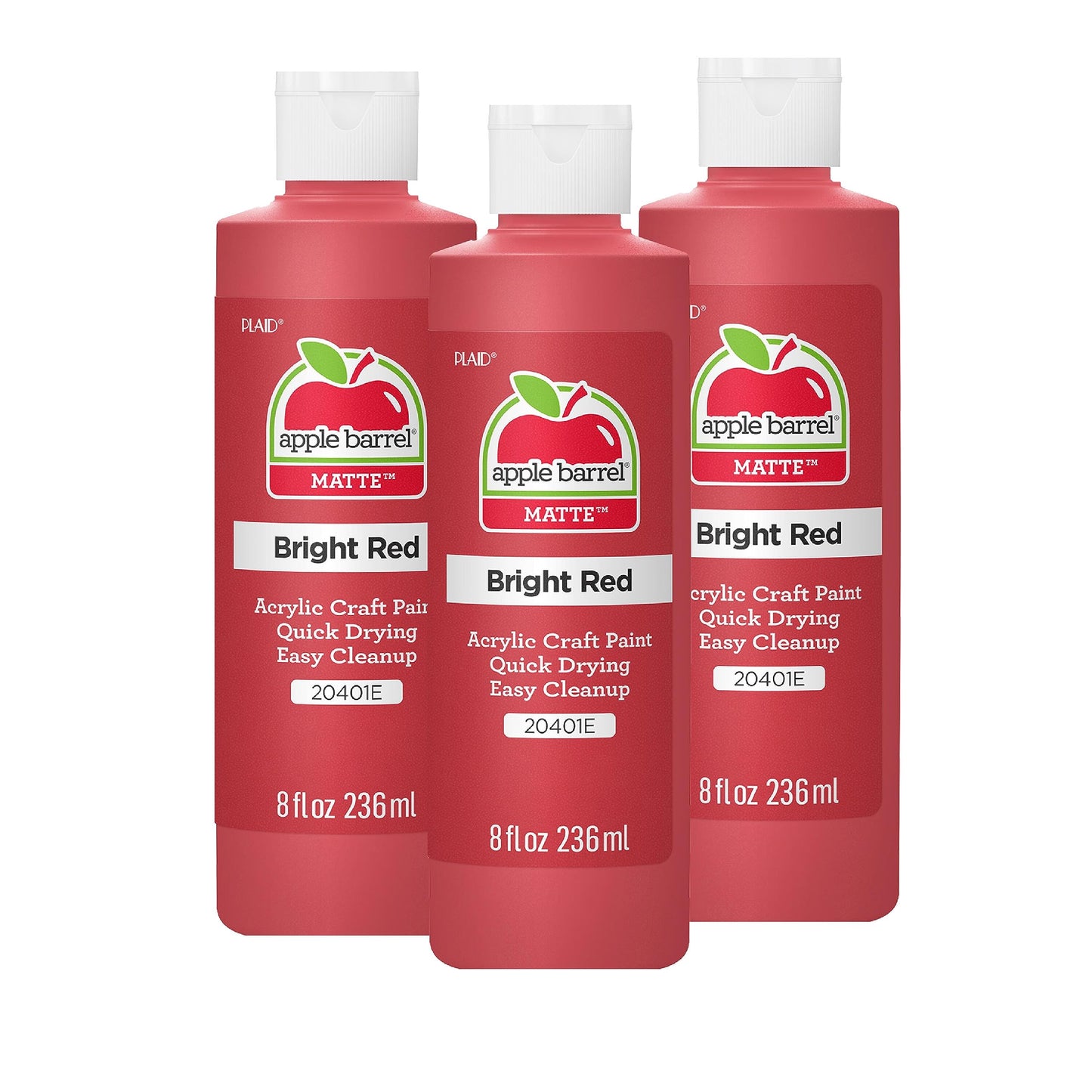 Apple Barrel Acrylic Paint in Assorted Colors (8 Ounce), J20401, Bright Red (1 count)