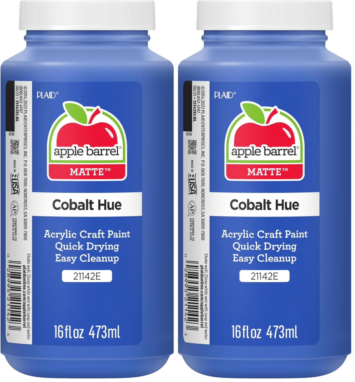 Apple Barrel Acrylic Paint in Assorted Colors (16 Ounce), 21142 Cobalt Blue