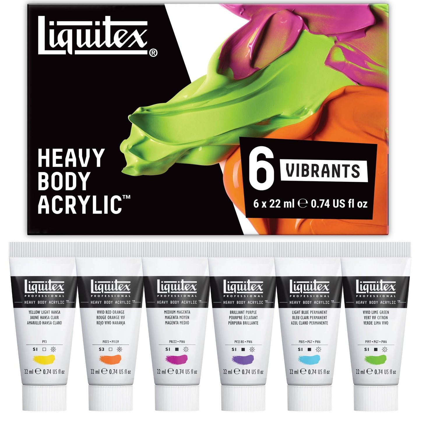 Liquitex Professional Heavy Body Acrylic Paint, Classic 12 x 59ml (2-oz) Set